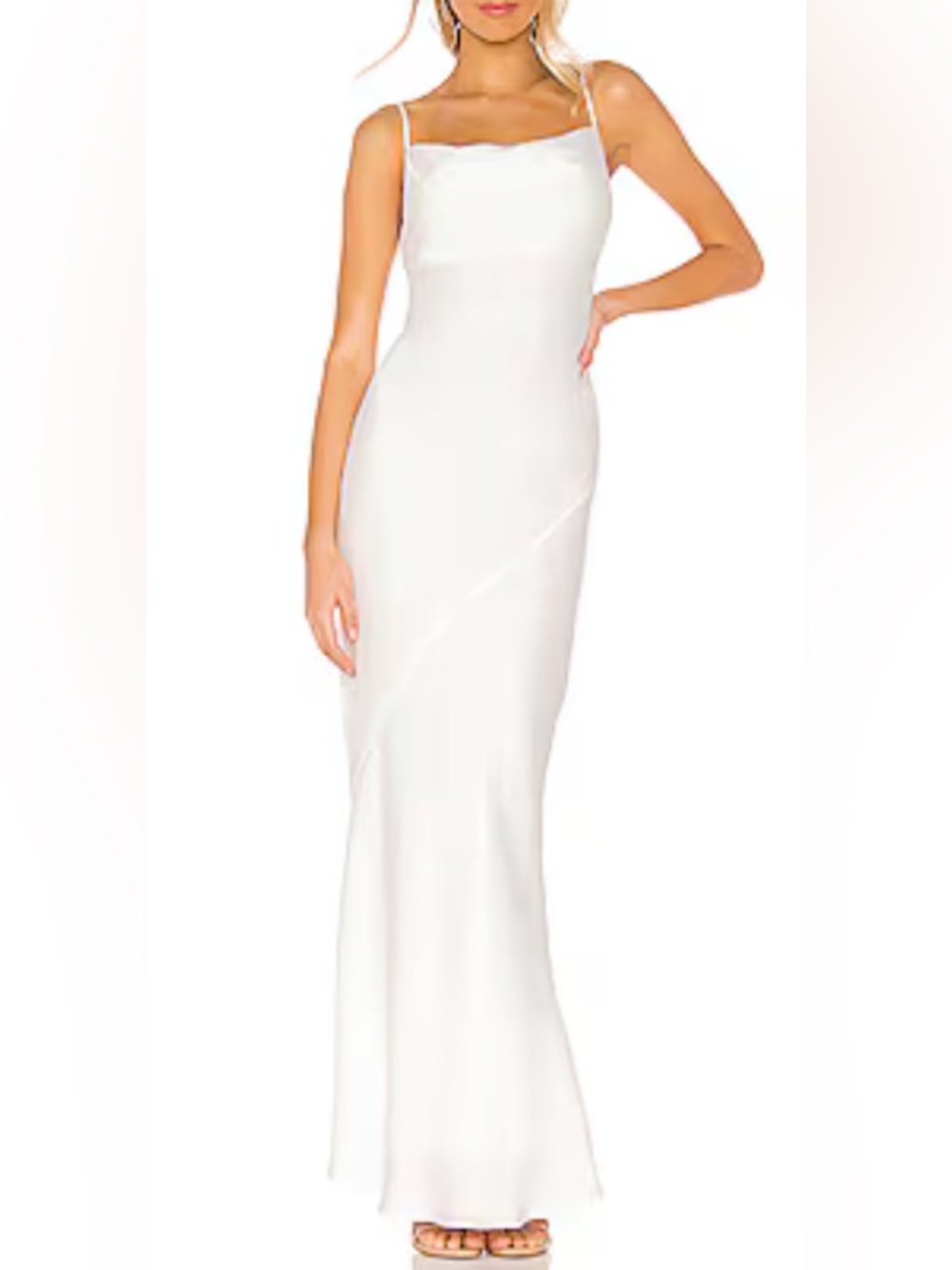 NWT Shona Joy Luxe Bias Cowl Slip Dress in Ivory Size AU 12/US 8